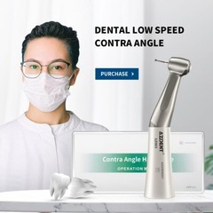 AZDENT Dental Slow Low Speed Handpiece Contra Angle Fit FG 1.6mm/ CA 2.35mm Bur