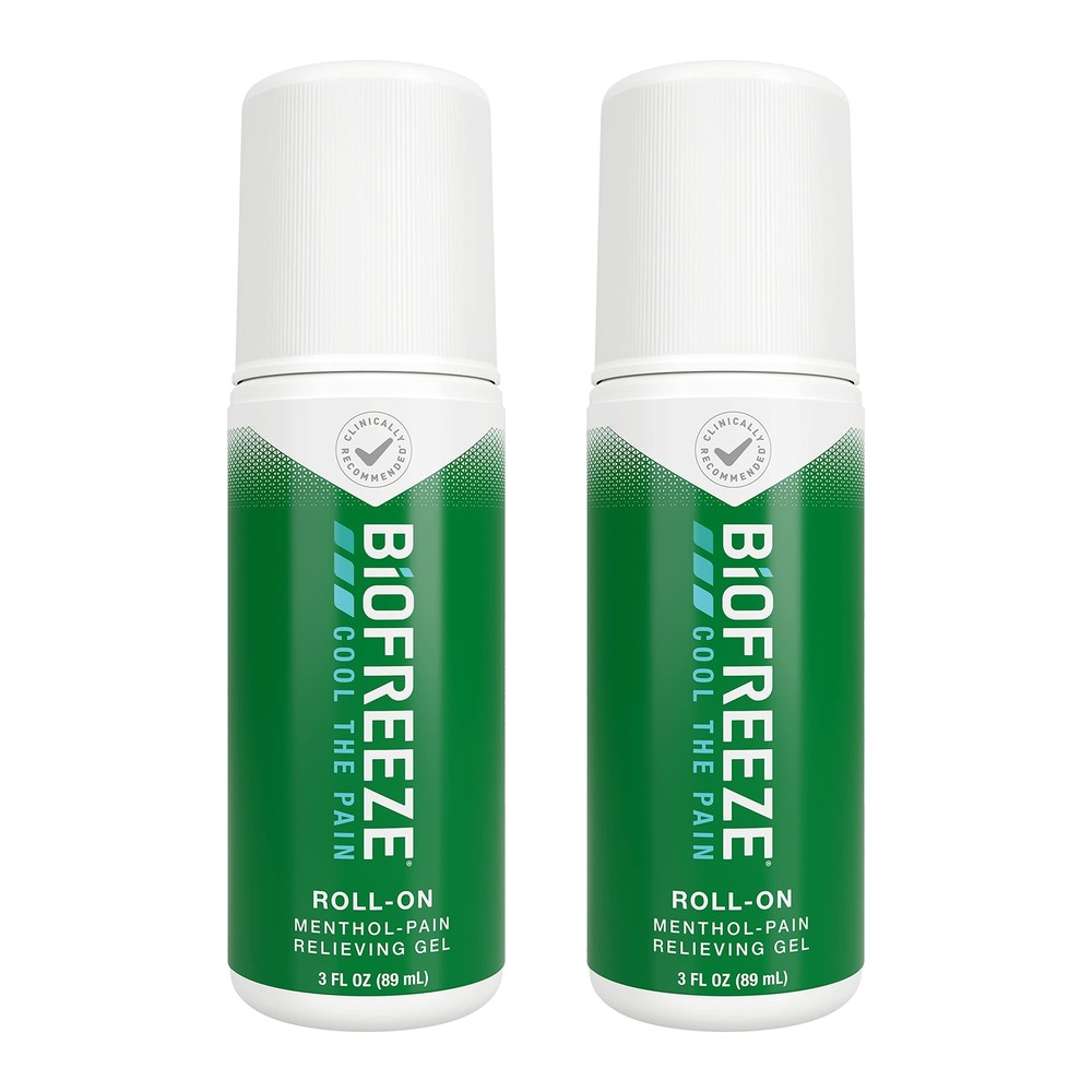 Biofreeze Roll-On Pain-Relieving Gel 3 FL OZ, Green (Pack Of 2) Topical Pain Rel