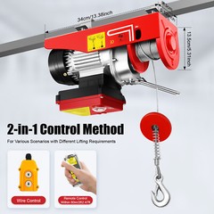 2-In-1 Electric Handling Winch Wireless Lifting Hoist & Remote 440lbs/200kg