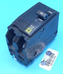 READ New Circuit Breaker Square D QOB220 20 Amp 2 Pole for BOLT ON PANEL ONLY