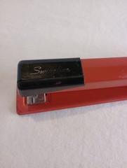 Vtg Swingline Stapler Red Model 401 Metal New York USA DME office space