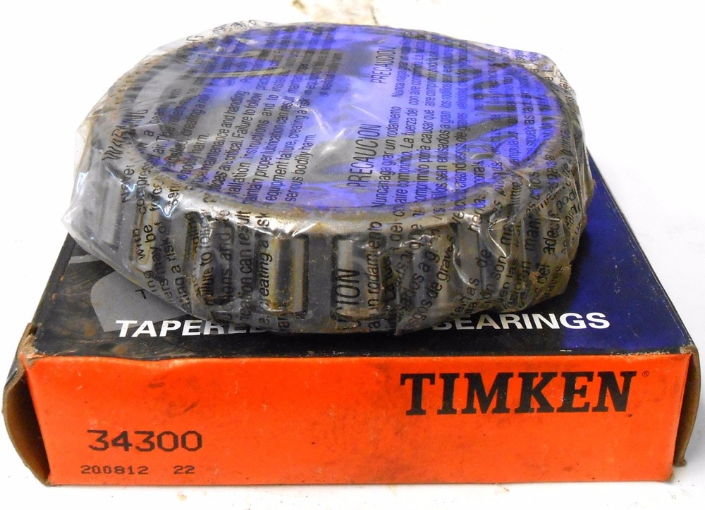 TIMKEN TAPERED ROLLER BEARING CONE 34300, 3.0000″ ID, 0.9060″ WIDTH