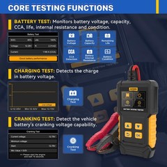 Car Battery Tester 12V 24V Battery Load Tester 30-2000 CCA Automotive Battery…