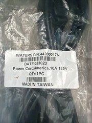 Lot Of 5 Waters UPLC Power Cord USA, 10A/125V, 2.5m, NEMA 5-1.