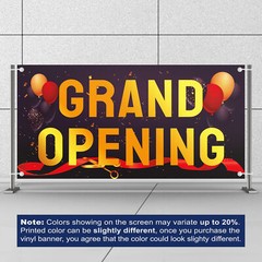 Grand Opening Banner 13 oz Heavy Duty Vinyl Grand Opening Sign – Business