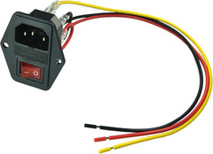 10A 250V Power Socket Inlet Module Plug Switch 10A Fuse with Wiring，Iec320 C14 P