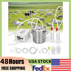 ⚡Electric Automatic Goat Milking Machine 3L W/304 Stainless Steel Bucket & Tubes