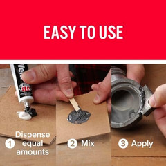 Strongest Metal Steel Aluminum Bond Adhesive Cold Weld Reinforced Epoxy Glue 2Oz