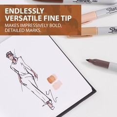 Permanent Markers Special Edition Fine Point 12 Count Assorted Skin Tone Shades