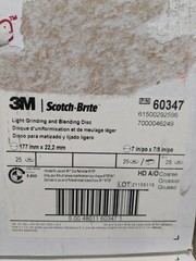 (25) SCOTCH-BRITE Hook-and-Loop Surface Conditioning Disc, 7" x 7/8" 7