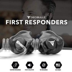 Custom Moldable Isolation Earpiece for Clear Tube, Radio, Surveillance, and Comm