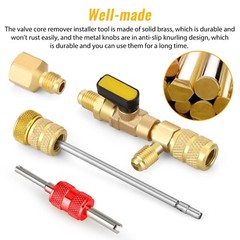 HVAC AC Schrader with Valve Cores Remover Dual Size 1/4″ & 5/16″ Installer Tools