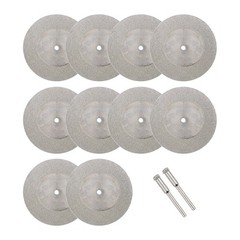 10Pcs 50mm Diamond Cutting Wheels Cut Off Wheel with 2Pcs Mandrels New