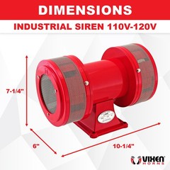 INDUSTRIAL ELECTRIC MOTOR AIR RAID SIREN SCHOOL/FACTORY/ALARM 120V VXS-1450AR
