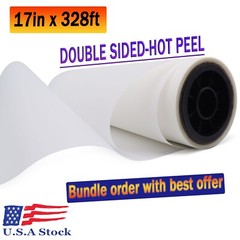 US Stock 17″ x 328 FT DTF Transfer Film Premium Roll Hot Peel Double Sided