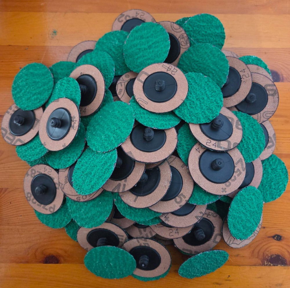 ROLOC DISCS | 2″ 24 GRIT | TYPE-R | OUTLASTS 3M GREEN CORPS | QTY: 100 | USA