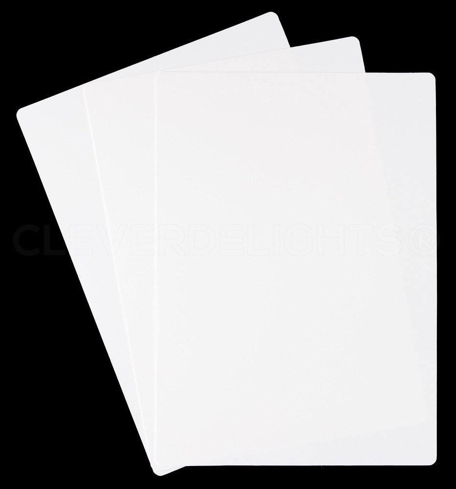 White Plastic Cards – 5″ x 7″ – Waterproof Heavy Duty Indoor Outdoor Tag – 5×7