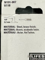 5-pack lot 4/PC NATIONAL HARDWARE N191-007 MENDING BRACE 3″ X 5/8″ Satin BRASS