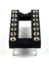 10PCS IC Sockets DIP-14 Machined Round Contact Pins Holes 2.54mm DIP14 DIP 14