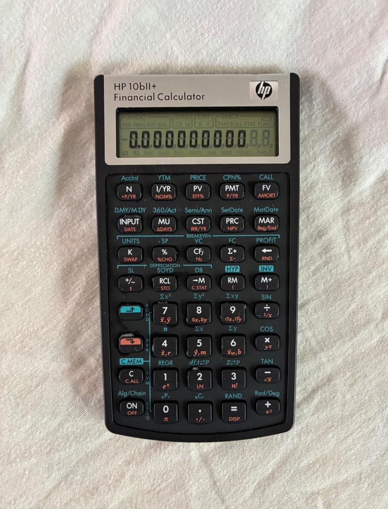 HP 10bll+ Financial Calculator Tested Working No Cover