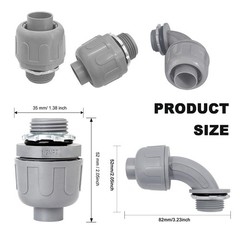 1/2 inch Liquid Tight Connector PVC Flexible Conduit Connector UL Listed Liqu…