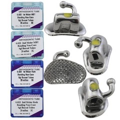 Orthodontic Buccal Tubes Dental 1st 2nd Molar Roth MBT 022 Monoblock Convertible