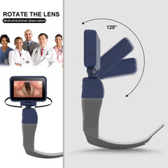 Touch Screen Video Laryngoscope Reusable Sterilizable Blades six option