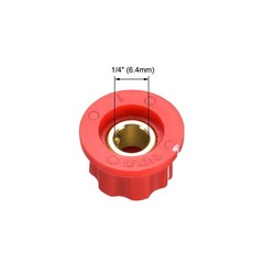 5pcs 6.4mm Shaft Hole Potentiometer Control Rotary Knobs Effect Pedal Knobs Red