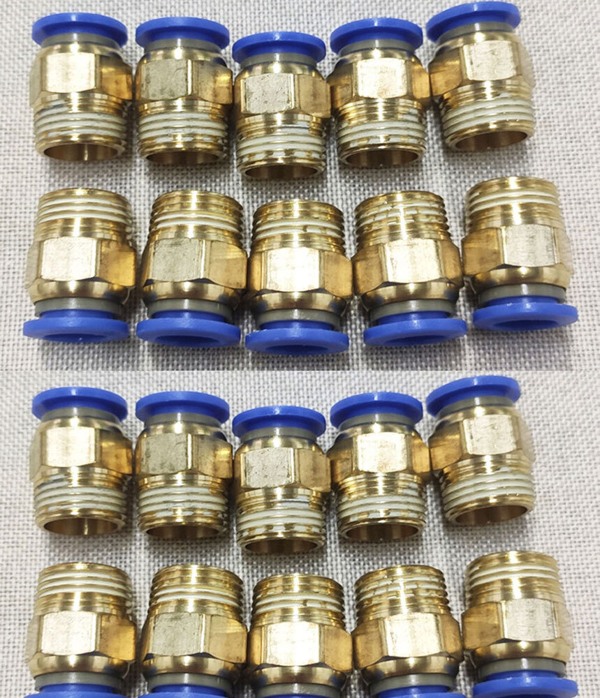 20x Quick 3/8″ OD Tube X 1/4″ NPT Pneumatic Fitting Push To Connect Air Fitting
