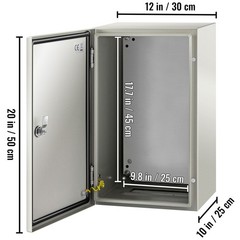 20x12x10in NEMA 4X Steel Junction Box IP66 Waterproof Mounting Plate