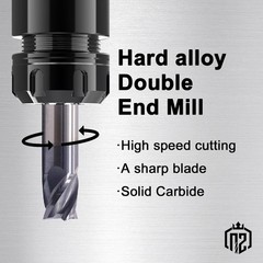 5 Pcs 3/16″ 4 Flute Double ended Carbide End Mill – AlTiN Coated