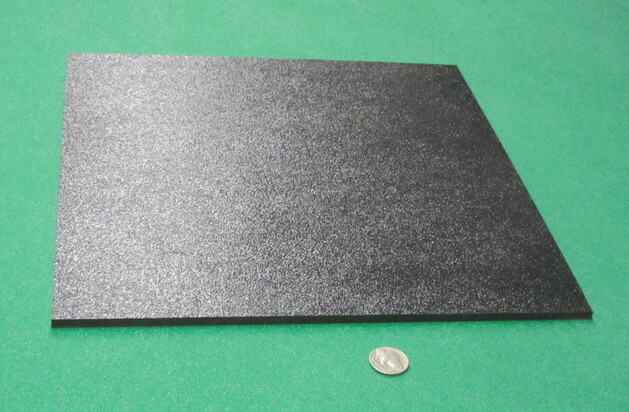 Black ABS Sheet 1/4″ (.236″) X 12″ X 12″ Haircell Textured One Side