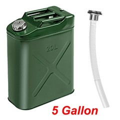 5 Gallon 20L Gasoline Army Green Jerry Can Military Metal Steel Tank Backup USA