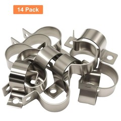 14 Pack 1 Inch Stainless Steel Conduit Clamps Ushape Bracket Pipe Clamps 2 Hole