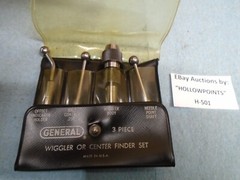 Starrett & General Machinist Wiggler Center Finder Set 3/8″ Shank w/ 3 Tip H501