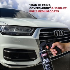 LAUCO Trim Black Matte Automotive Spray Paint – 13 oz Aerosol Can for Plastic,