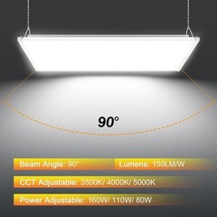 10PCS 160W LED Linear High Bay Shop Light UL Listed Adjustable 3500K/4000K/5000K
