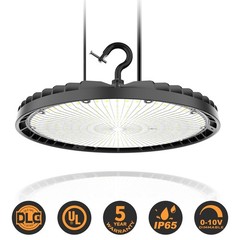 150W LED UFO High Bay Lights 3000K/4000K/5000K Adjustable Commercial Shop Lights