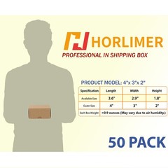 4x3x2 inches Shipping Boxes Set of 50, Brown Corrugated Cardboard Box Literat…