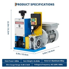 Aluminum Alloy Electric Wire Stripping Machine Single Channel 1.5-25mm