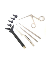 5pcs set Otoscope + 3″ Alligator Forceps Ear Nose Cleaning