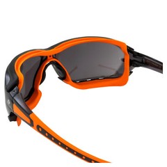 Birdz Eyewear Gasket Safety Padded Motorcycle Riding Glasses Orange w/Smoke Lens