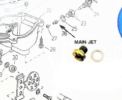 ZENITH Carburetor Main Jet fits Gravely L806 8228 10878A1 12108 13007 13246 X92