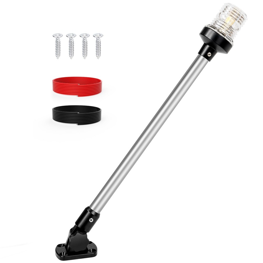 24 Inches Stern Light Boat Anchor Light LED, Marine Navigation Lgihts Waterpr…