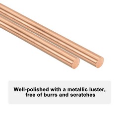 2-Pack Copper Round Rod 4mm x 250mm T2 Copper Stock