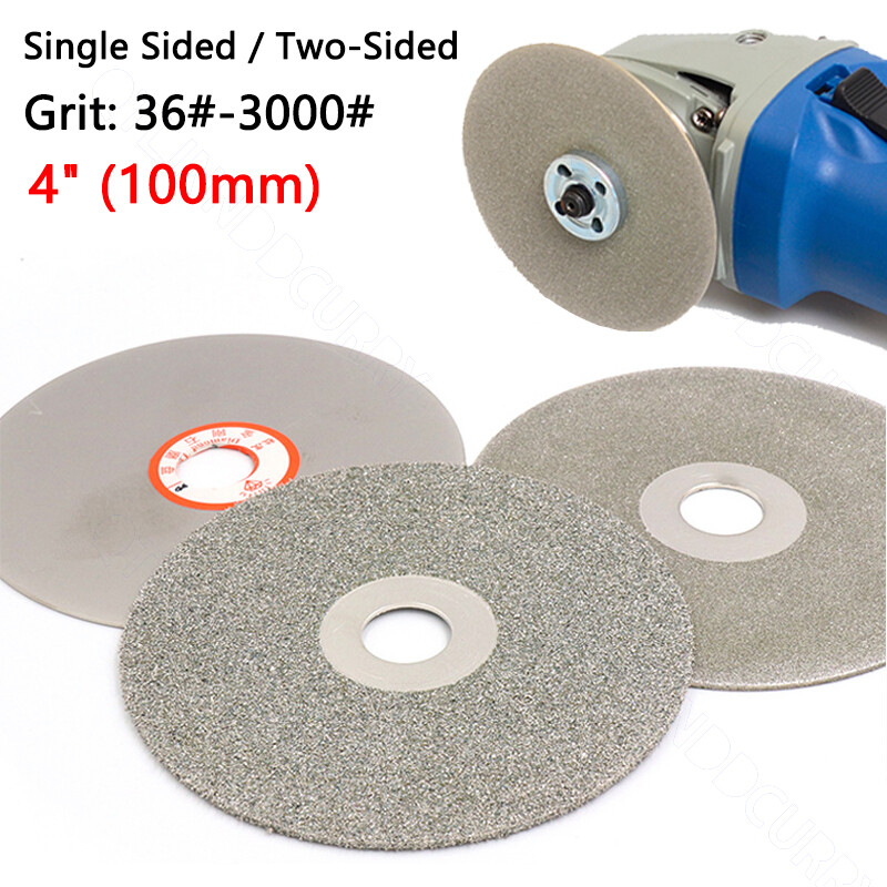 4″ 100mm Diamond Coated Flat Lap Wheel Grinding Polishing Disc Disk 36-3000 Grit