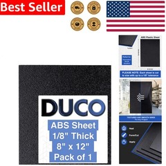 Versatile Black ABS Plastic Sheet 3mm 8×12 USA Textured Matte DIY