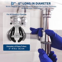Pipe Clamp, 2 to 6 in, High Strength Ultra Clamp with Quick Acting Screws, Steel
