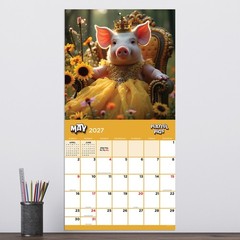 2027 Playful Pigs Wall Calendar