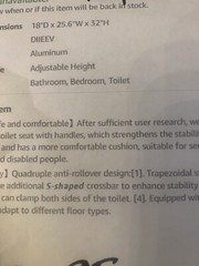 U-Shaped Raised Toilet Seat with Handles, Cozy Padded Elevated Toilet Seat *NEW*
